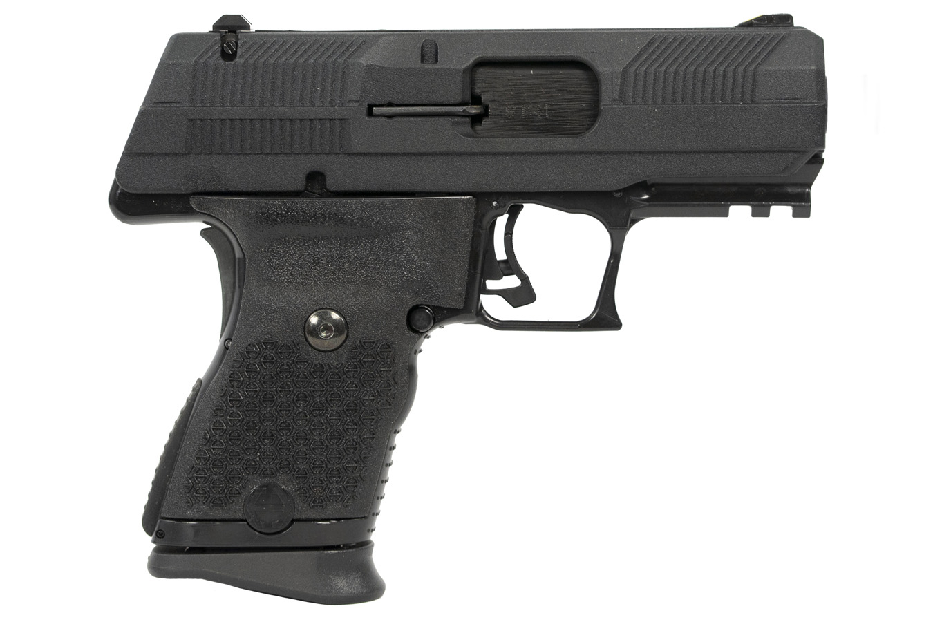 Hi-Point YC9NTB YC9 Slide 3.93" Barrel, Front and Rear Slide Serrations, Enhanced Grip Texture, 1913 Accessory Rail, 10 Round Magazine, Black