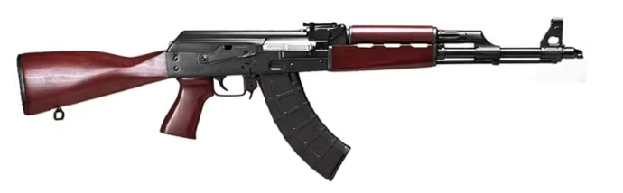 Zastava Arms AK-47 Semi-Automatic 7.62x39mm Rifle with Serbian Red Furniture, Buldged Trunnion, 1.5mm Receiver, and Chrome Lined Barrel - ZR7762SR